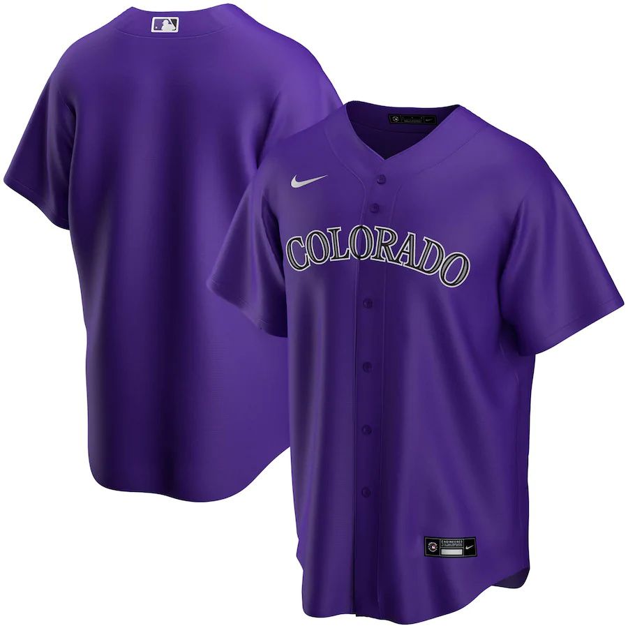 Mens Colorado Rockies Nike Purple Alternate Replica Team MLB Jerseys
